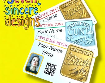Personalized Adult ID Card: Novelty Gag Gift