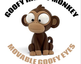 Goofy Eyed - Monkey - Fun Monkey with Goofy Movable Eyes