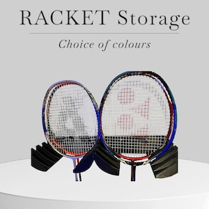 3D Printed Racket Holder: Badminton, Tennis, Squash - Wall Mounted - Choice of colors