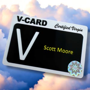 V-CARD personalizada: tarjeta de virgen, meme de broma, regalo divertido, regalo de broma, documento de identidad, tarjeta personalizada, solo por diversión