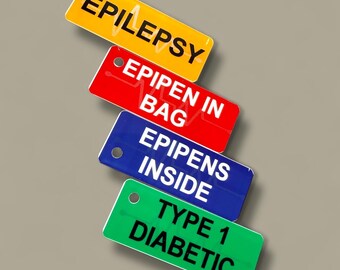 Personalisierter medizinischer Alarmanhänger: EPIPEN Tasche, Allergie-Notfallkontakt