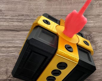 Geschenkdoos middelvinger grap: 20-gaats puzzel, duistere humor