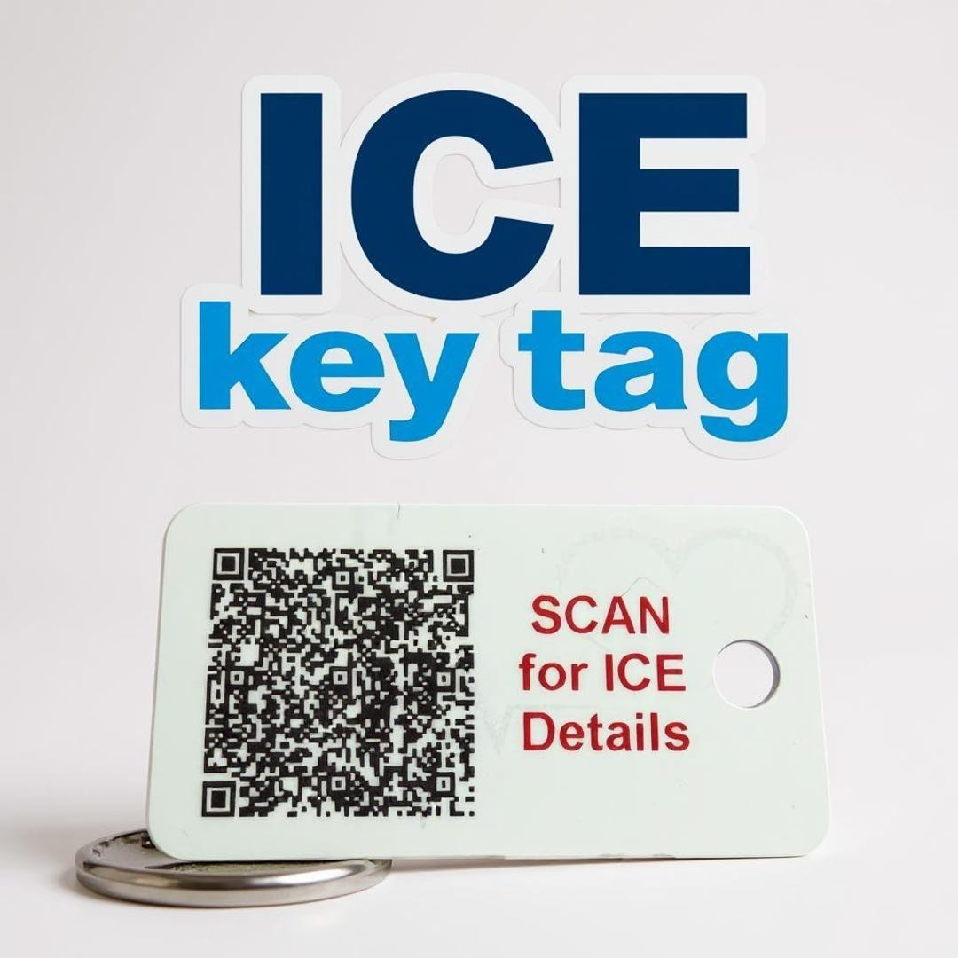 Custom Emergency QR Code Keyfob Tags - Discreet Medical ID - Pack of 3 ...