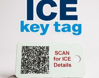Custom Emergency QR Code Keyfob Tags - Discreet Medical ID - Pack of 3