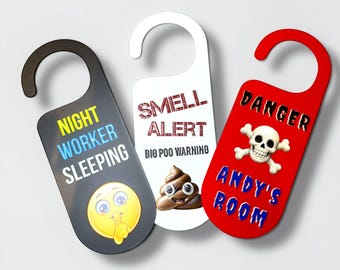 Custom Full Colour 3D Door Hanger: Personalized Message, Emoji Options
