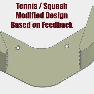 3d Racket Stand 3D Printed Racket Holder: Badminton, Tennis, Squash - Wall Mounted ...