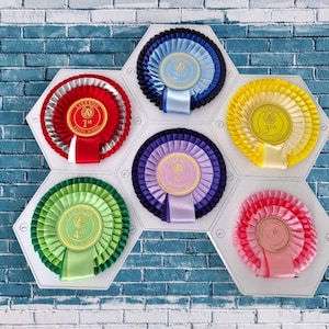 Customizable 3D Printed Rosette Holder: Wall Mounted Hexagon Display