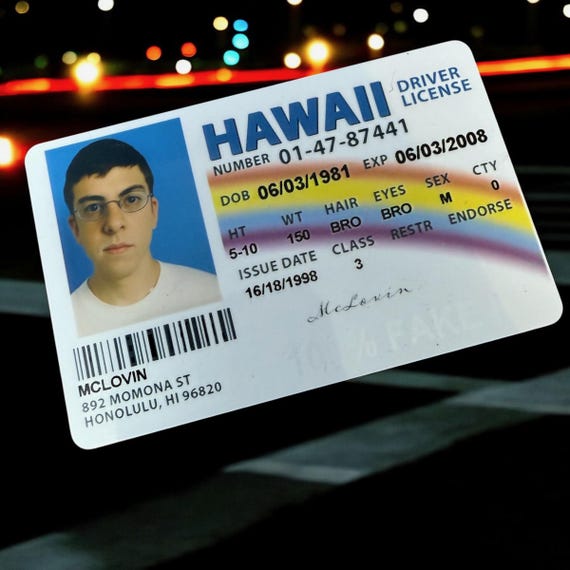 Custom Movie Prop ID Card / Driver License – Personalized Replica By Good Game Props