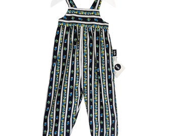 Toddler Little Girl Dungaree Overalls Stripes Size 18-24M