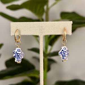 18k Gold Plated Personalized Charm Hoop Earrings | Mix & Match Your Unique Style!