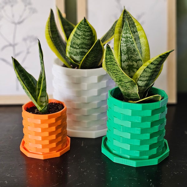 Modern Indoor Planter, Plastic Pot for Indoor Plants