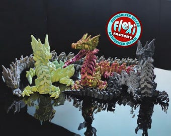 Flexi Dragon, 3d Printed Articulated Mech Dragon Toy