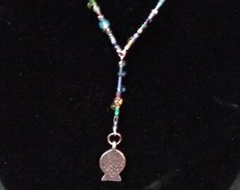 Fish Drop Beaded Necklace