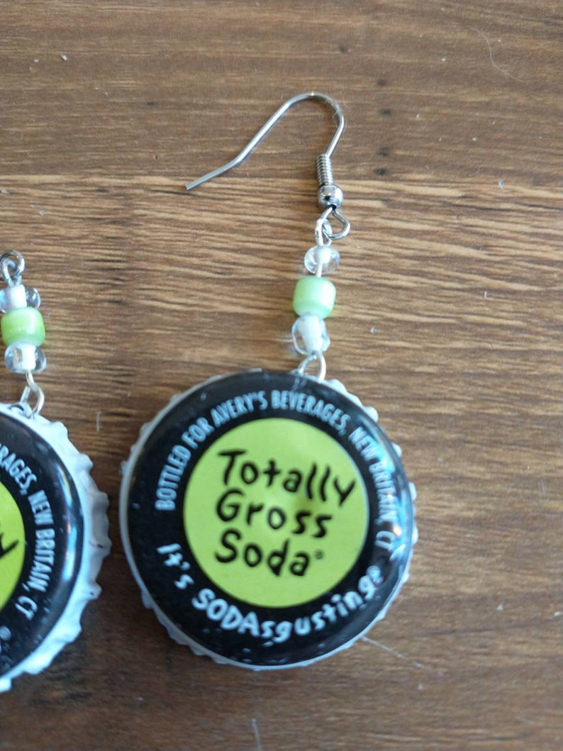 Totally Gross Soda Bottle Cap Earrings image 2