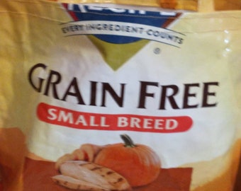 Grain Free Dog Food Tote Bag with Pumpkin