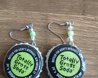 Totally Gross Soda Bottle Cap Earrings