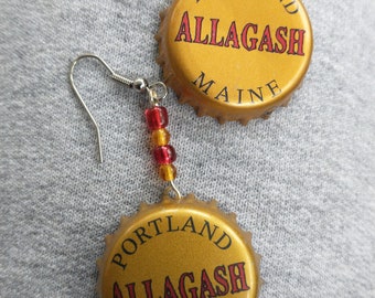 Allagash Bottle Cap Earrings Portland Maine