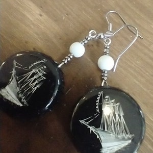 Shipyard Maritime Beer Bottle Cap Earrings image 3