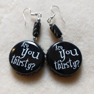 Are You Thirsty Soda Bottle Cap Earrings image 1