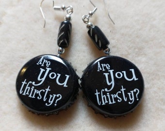 Are You Thirsty Soda Bottle Cap Earrings