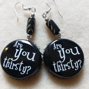 Are You Thirsty Soda Bottle Cap Earrings image 2