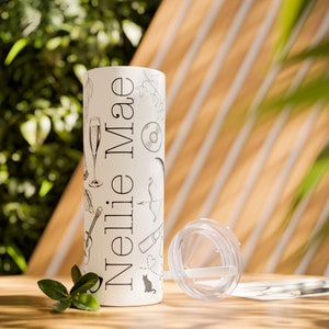 Custom Tumbler Hot Cold Drinks Eras Tour Typewriter Cup Straw Lid