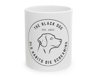 The Black Dog TTPD Mug Eras Tortured Poets 11 oz Mug