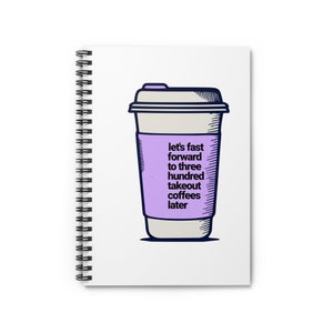 Caffeine Coffee Cup Notebook Ruled Spiral Bound