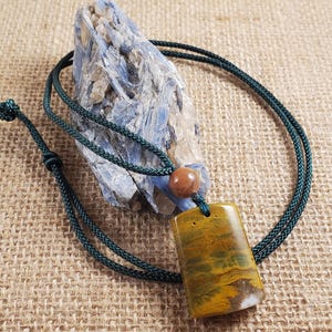 Ocean Jasper &quot;Trapazoid&quot; Pendant