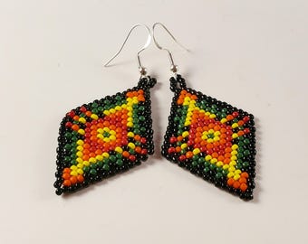 Hand Beaded Earrings