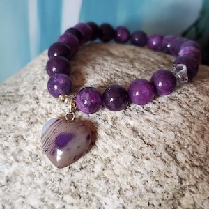 Chalcedony &quot;Heart Love&quot; Bracelet