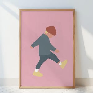 Stampa artistica TAMO – Giovane illustrazione in pastello – Arte murale scandinava per la cameretta dei bambini su Hahnemühle Pearl