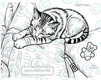 Página para colorear de gatitos: Arte de gatos calentitos para niños y adultos (Descarga PDF)