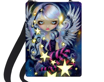 Angel of Starlight Fantasy Art Essentials Grab & Go Crossbody Shoulder Bag, Gift for Friend, Christmas Gift, Jasmine Becket-Griffith Art