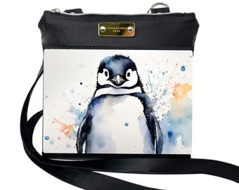 Penguin Crossbody Handbag, Shoulder Bag, Animal Lovers Gift