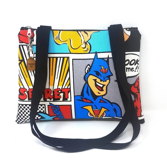 Superhero Comic Strip Cartoon Handbag Shoulder Bag Cork Leather Comic Con Comic Geek Pop Art Bag Quirky Geek Gift Christmas Etsy