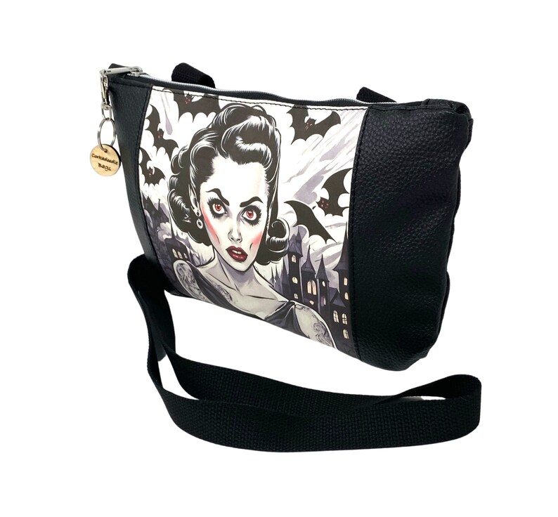 Den of Wolves Fantasy Art Crossbody Handbag, Shoulder Bag, Gift for Friend Girlfriend, Cute Bag, Christmas Gift image 4