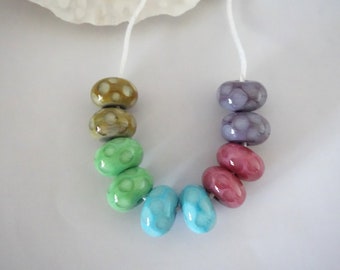 10 Handmade Lampwork Beads