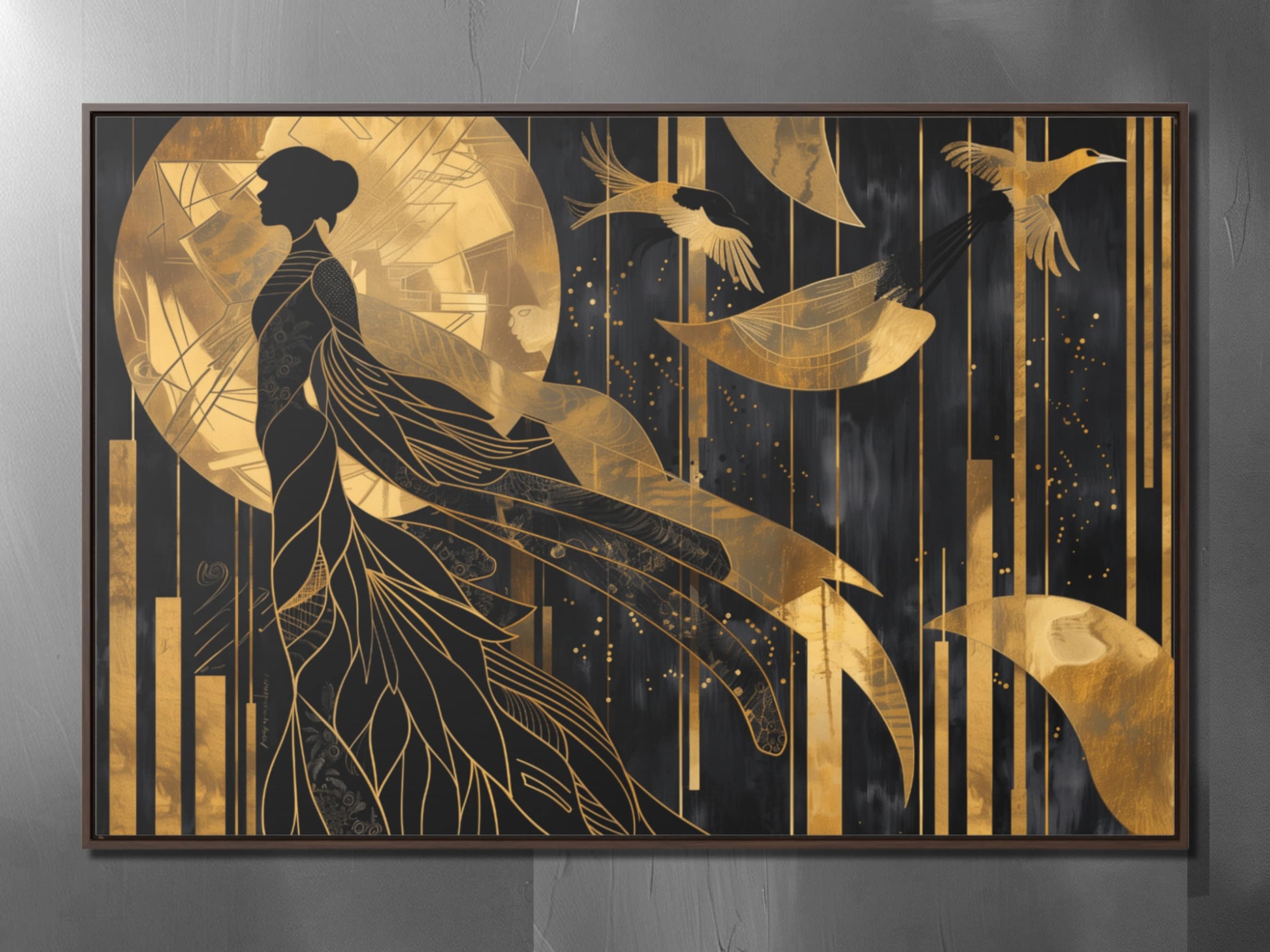 The Great Gatsby Style Canvas Print Wall Art, Art Deco, Vintage Artwork ...