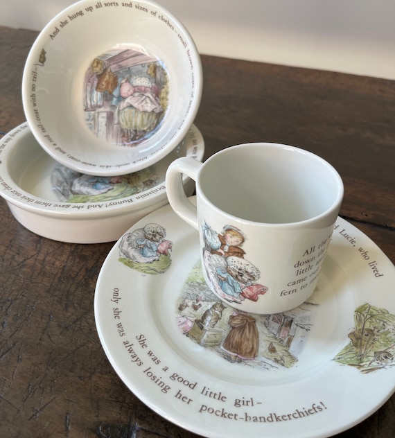 1980s Wedgwood Beatrix Potter Nursery Set, Mrs. Tiggy-winkle - Etsy