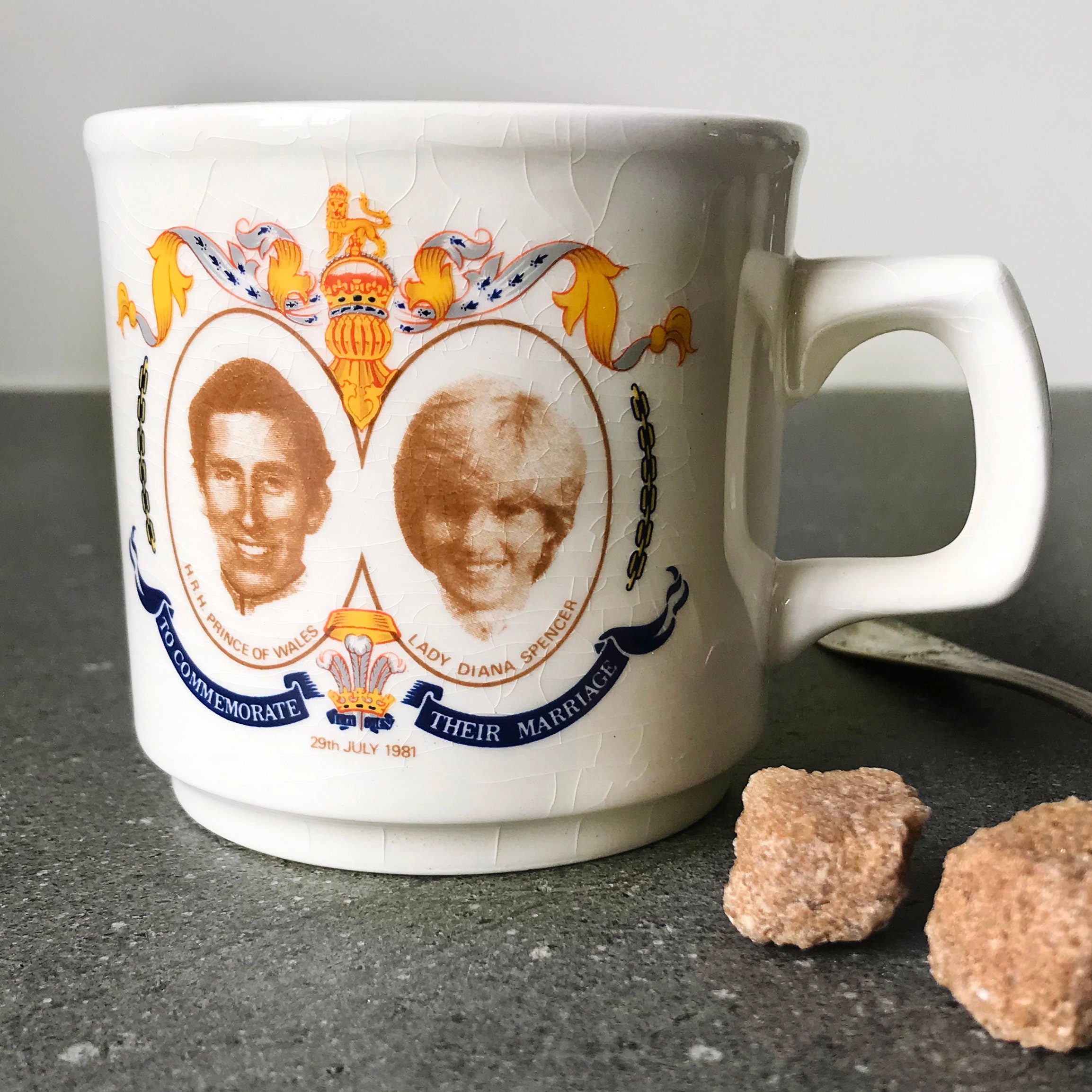 Lady Diana Prince Charles 1981 Wedding Photo Mug. British | Etsy