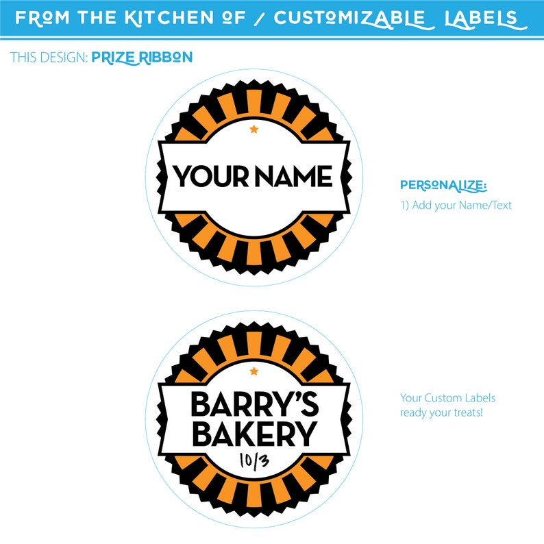 CUSTOM KITCHEN STICKERS // Storage Jars Bags Bakery Boxes Etsy