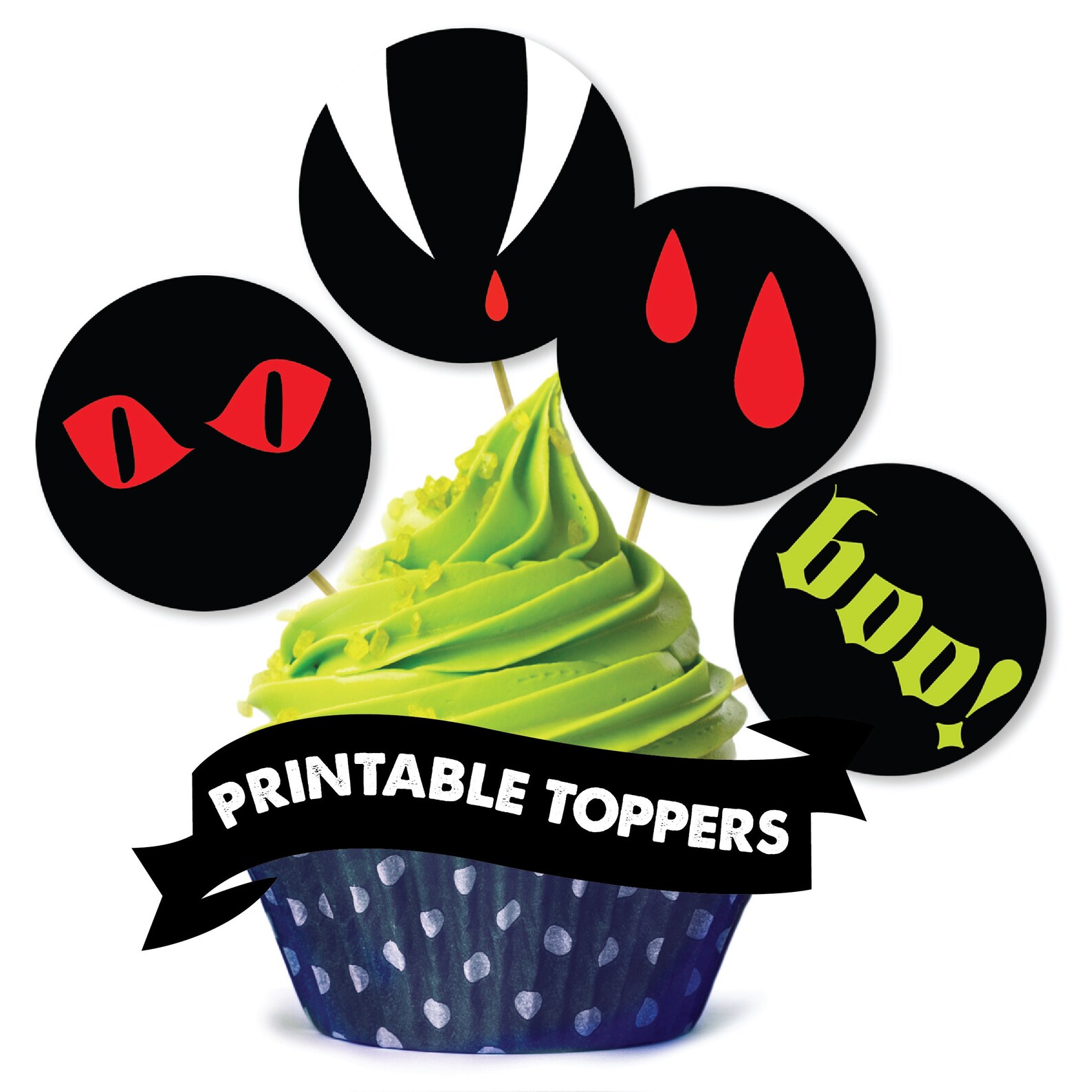 Printable Vampire CAKE TOPPER // Virtual Halloween Party DIY Etsy