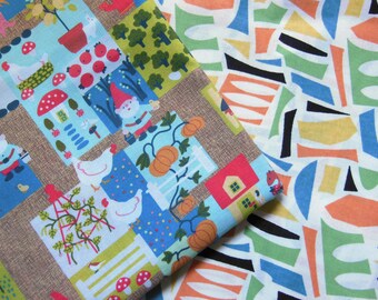 Gnome Garden Reversible Cloth Lunch Napkin Set