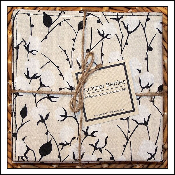 Fields of Cotton Cloth Lunch Napkin Set