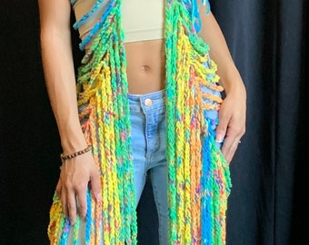 Crochet Pattern Rainbow Chain Vest