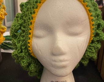 Blossom Beret - Ready to Wear - Green & Yellow