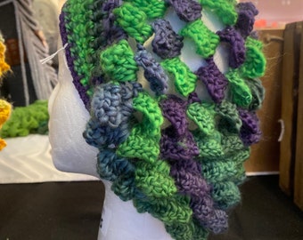 Blossom Beret - Ready to Wear - Greens & Purples