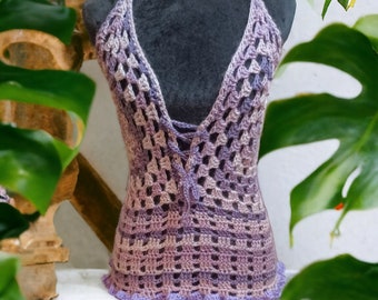 Purple Passion Summer Halter(med/large)- Ready to Wear