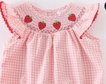 Summer Birthday Strawberry Bubble Outfit New 0/3 thru 18/24 mo